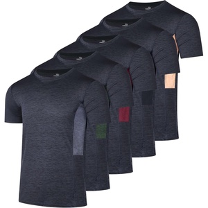 image:image5 Pack Mens Dry Fit Workout T Shirts Crew Neck Athletic Gym Running TeesSet 7
