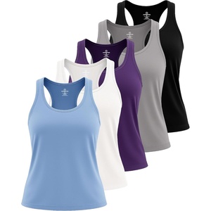 image:image5 Pack Womens Dry Fit Tank Tops Sleeveless Athletic Workout Gym YogaSet 6