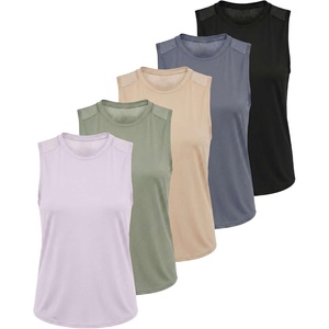 image:image5 Pack Womens Dry Fit Tank Tops Sleeveless Racerback Athletic WorkoutSet 7