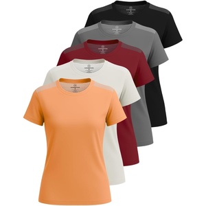 image:image5 Pack Womens Dry Fit Workout Shirts Mesh Insert Athletic Gym Yoga TopsSet 6