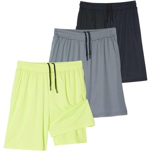 image:imageReal Essentials 3 Pack Mens 2 in 1 Mesh 7 Running Workout Gym Shorts with Compression Liner Available in Big amp TallSet 5