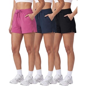 image:imageReal Essentials 3 Pack Womens Athletic Running Shorts  Hiking Gym Yoga Workout Casual Lounge with Pockets Plus AvailableSet 2