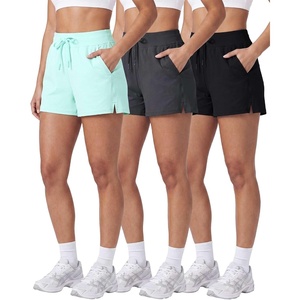 image:imageReal Essentials 3 Pack Womens Athletic Running Shorts  Hiking Gym Yoga Workout Casual Lounge with Pockets Plus AvailableSet 6