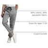 image:image3 Pack Girls Cotton Fleece Joggers Sweatpants Kids Teens Pants SweatsSet 5