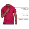 image:image3 Pack Mens Dry Fit Pocket Polo Shirts Short Sleeve Athletic Golf CollaredSet 3