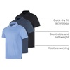 image:image3 Pack Mens Dry Fit Pocket Polo Shirts Short Sleeve Athletic Golf CollaredSet 4