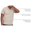 image:image3 Pack Mens Dry Fit Pocket Polo Shirts Short Sleeve Athletic Golf CollaredSet 7