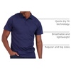 image:image3 Pack Mens Dry Fit Pocket Polo Shirts Short Sleeve Athletic Golf CollaredSet 9
