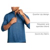 image:image3 Pack Mens Dry Fit Quarter Zip Long Sleeve Athletic Workout Golf ShirtsSet F