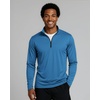 image:image3 Pack Mens Dry Fit Quarter Zip Long Sleeve Athletic Workout Golf ShirtsSet G