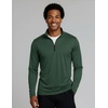 image:image3 Pack Mens Dry Fit Quarter Zip Long Sleeve Athletic Workout Golf ShirtsSet H