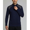 image:image3 Pack Mens Dry Fit Quarter Zip Long Sleeve Athletic Workout Golf ShirtsSet J