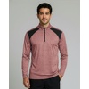 image:image3 Pack Mens Dry Fit Quarter Zip Long Sleeve Athletic Workout Golf ShirtsSet J