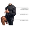 image:image3 Pack Mens Dry Fit Quarter Zip Long Sleeve Athletic Workout Golf ShirtsSet K