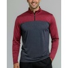 image:image3 Pack Mens Dry Fit Quarter Zip Long Sleeve Athletic Workout Golf ShirtsSet a