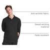 image:image3 Pack Mens Long Sleeve Polo Shirts Dry Fit Golf Work Casual Collared TopsSet 5
