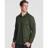 image:image3 Pack Mens Long Sleeve Polo Shirts Dry Fit Golf Work Casual Collared TopsSet 7