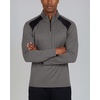 image:image3 Pack Mens Mesh Quarter Zip Pullover Shirts Long Sleeve Dry Fit Golf GymSet 11