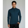 image:image3 Pack Mens Mesh Quarter Zip Pullover Shirts Long Sleeve Dry Fit Golf GymSet 2