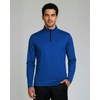image:image3 Pack Mens Mesh Quarter Zip Pullover Shirts Long Sleeve Dry Fit Golf GymSet 3