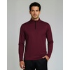 image:image3 Pack Mens Mesh Quarter Zip Pullover Shirts Long Sleeve Dry Fit Golf GymSet 4