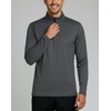 image:image3 Pack Mens Mesh Quarter Zip Pullover Shirts Long Sleeve Dry Fit Golf GymSet 5