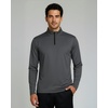 image:image3 Pack Mens Mesh Quarter Zip Pullover Shirts Long Sleeve Dry Fit Golf GymSet 5