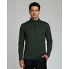 image:image3 Pack Mens Mesh Quarter Zip Pullover Shirts Long Sleeve Dry Fit Golf GymSet 6
