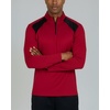 image:image3 Pack Mens Mesh Quarter Zip Pullover Shirts Long Sleeve Dry Fit Golf GymSet 8