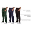 image:image3 Pack Mens Mesh Sweatpants Open Bottom Lounge Workout Track Gym PantsSet 3