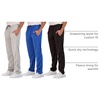 image:image3 Pack Mens Mesh Sweatpants Open Bottom Lounge Workout Track Gym PantsSet 4