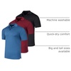image:image3 Pack Mens Short Sleeve Golf Polo Collared Athletic Tennis Shirt CasualSet C