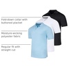 image:image3 Pack Mens Short Sleeve Golf Polo Collared Athletic Tennis Shirt CasualSet D