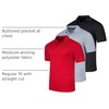 image:image3 Pack Mens Short Sleeve Golf Polo Collared Athletic Tennis Shirt CasualSet F