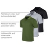 image:image3 Pack Mens Short Sleeve Golf Polo Collared Athletic Tennis Shirt CasualSet I