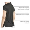 image:image3 Pack Womens Golf Polo Shirts Short Sleeve Collared Tennis Dry Fit TopsSet 2