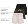 image:image3 Pack Womens Lounge Shorts Athletic Running Workout Gym Hiking PocketsSet 6