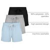 image:image3 Pack Womens Lounge Shorts Athletic Running Workout Gym Hiking PocketsSet 8