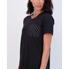 image:image3 Pack Womens Nightgowns Short Sleeve Sleep Shirts Nightshirt Pajama DressSet C