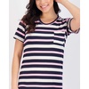 image:image3 Pack Womens Nightgowns Short Sleeve Sleep Shirts Nightshirt Pajama DressSet K