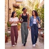 image:image3 Pack Womens Palazzo Pants Wide Leg Adaptive Pajama Bottoms Lounge CasualSet 2