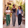 image:image3 Pack Womens Palazzo Pants Wide Leg Adaptive Pajama Bottoms Lounge CasualSet 3