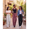 image:image3 Pack Womens Palazzo Pants Wide Leg Adaptive Pajama Bottoms Lounge CasualSet 7