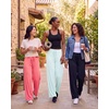 image:image3 Pack Womens Palazzo Pants Wide Leg Adaptive Pajama Bottoms Lounge CasualSet 8