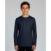 image:image4 Pack Boys Mesh Long Sleeve T Shirts Dry Fit Crew Neck Athletic Kids TeenSet 1