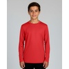 image:image4 Pack Boys Mesh Long Sleeve T Shirts Dry Fit Crew Neck Athletic Kids TeenSet 2