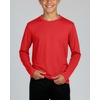 image:image4 Pack Boys Mesh Long Sleeve T Shirts Dry Fit Crew Neck Athletic Kids TeenSet 2