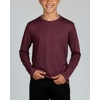 image:image4 Pack Boys Mesh Long Sleeve T Shirts Dry Fit Crew Neck Athletic Kids TeenSet 3