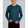 image:image4 Pack Boys Mesh Long Sleeve T Shirts Dry Fit Crew Neck Athletic Kids TeenSet 7
