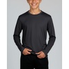 image:image4 Pack Boys Mesh Long Sleeve T Shirts Dry Fit Crew Neck Athletic Kids TeenSet 8